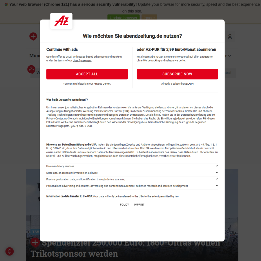 abendzeitung-muenchen.de homepage screenshot
