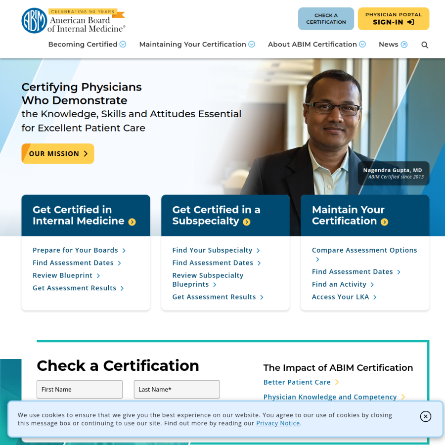 abim.org homepage screenshot