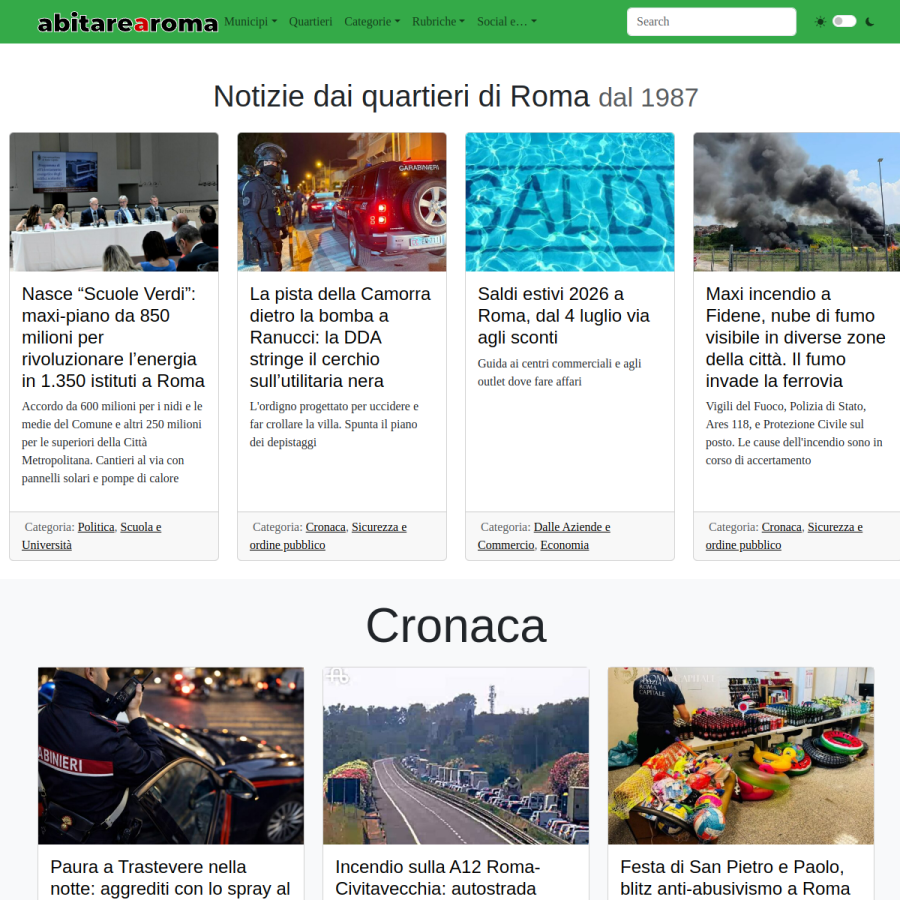 abitarearoma.it homepage screenshot