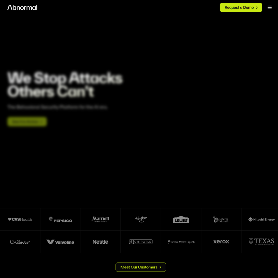 abnormalsecurity.com homepage screenshot