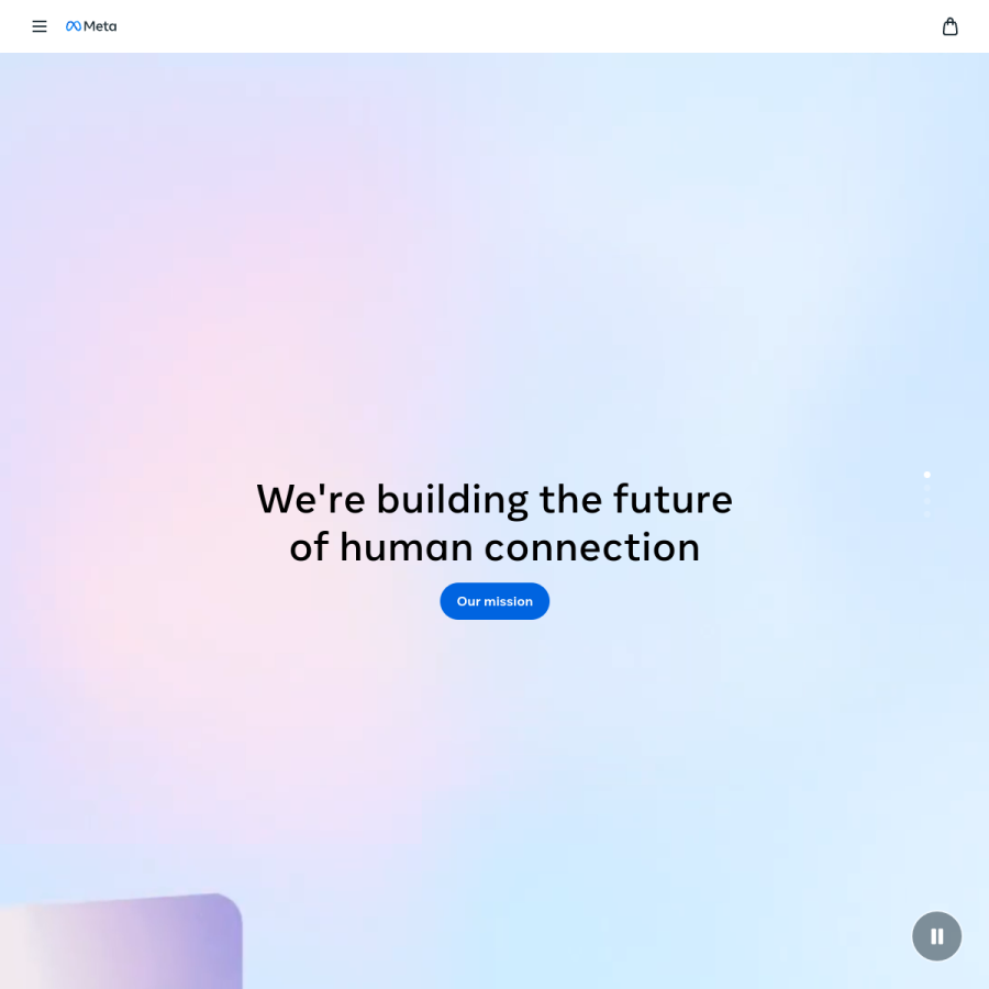 about.meta.com homepage screenshot