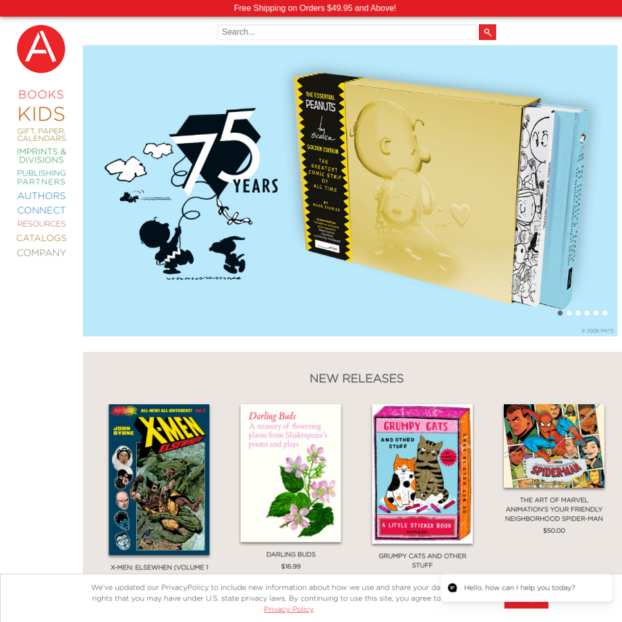 abramsbooks.com homepage screenshot