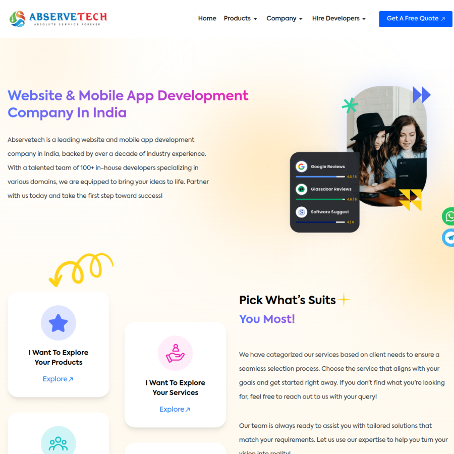 abservetech.com homepage screenshot