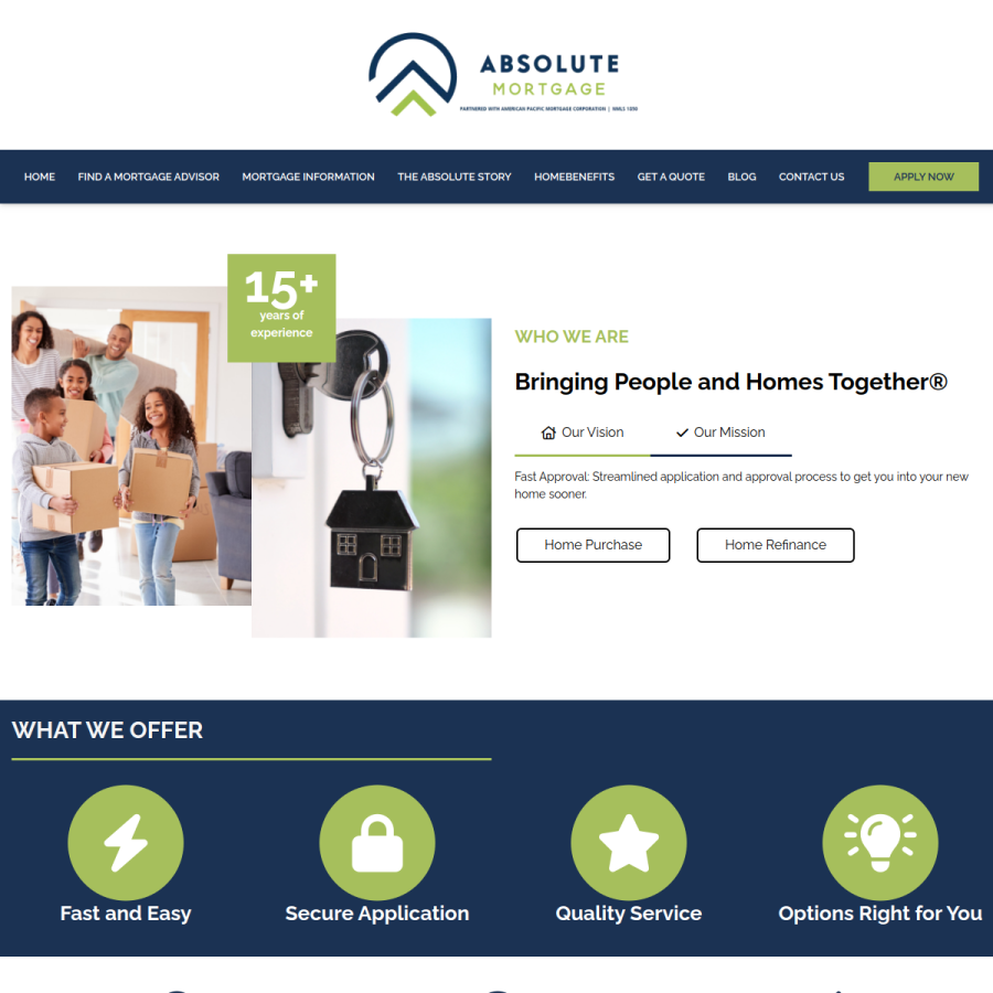 absoluteloans.com homepage screenshot
