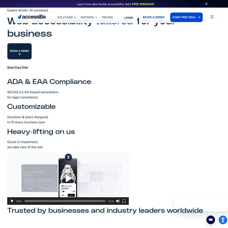 accessibe.com homepage screenshot