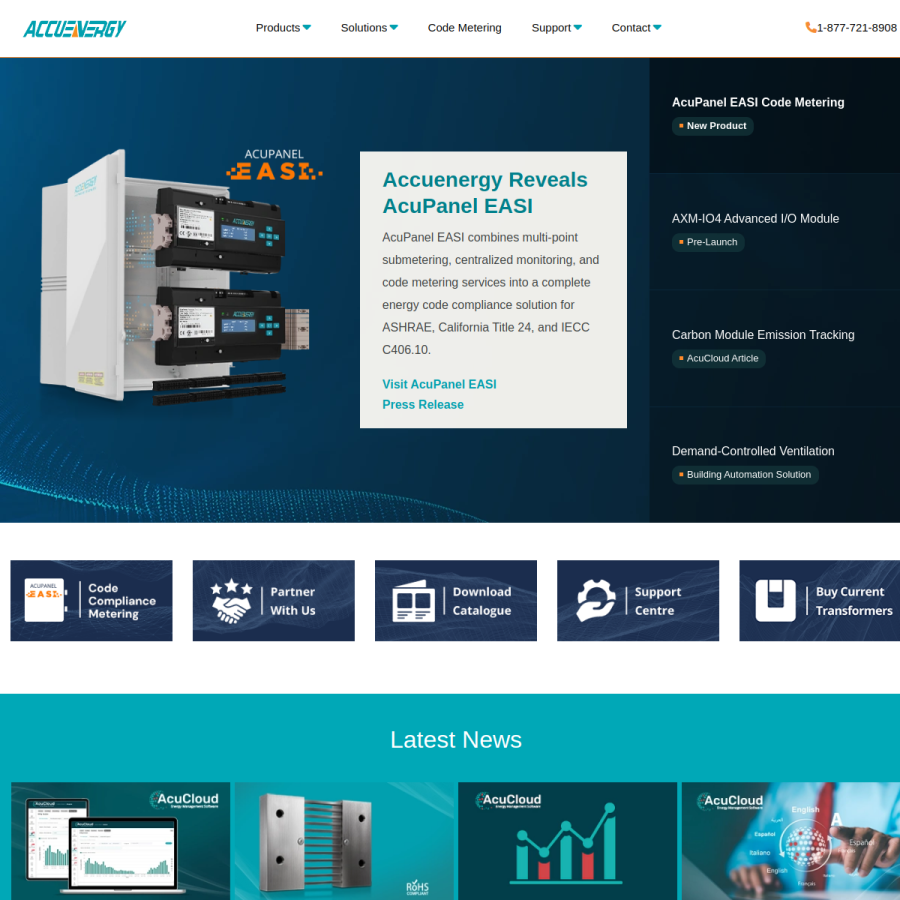 accuenergy.com homepage screenshot