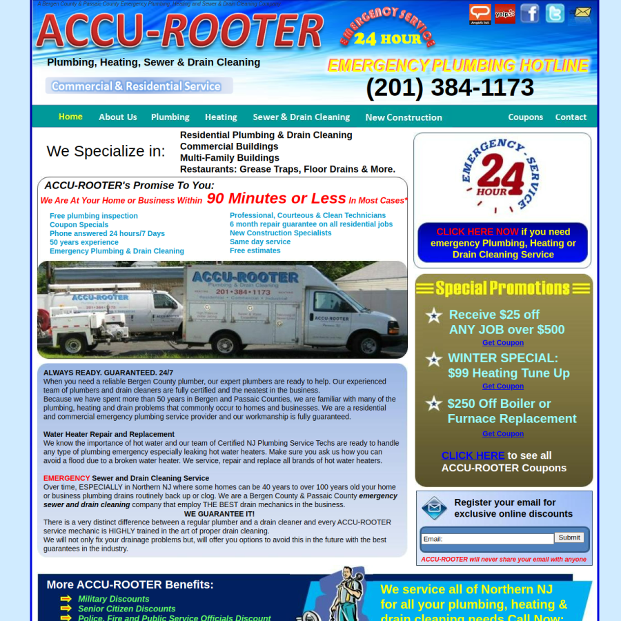 accurooter.com homepage screenshot