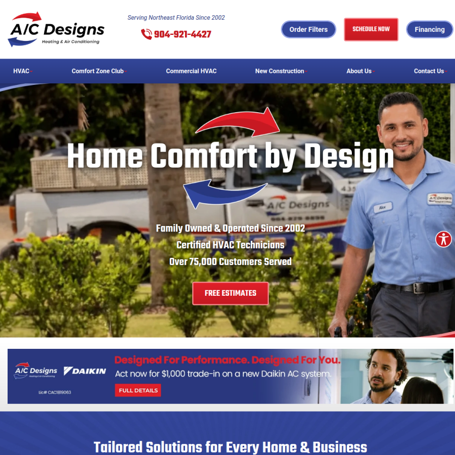acdesignsinc.net homepage screenshot