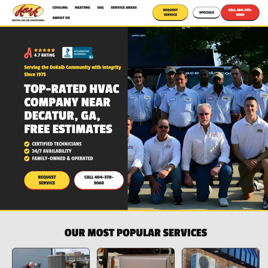 aceanda.com homepage screenshot