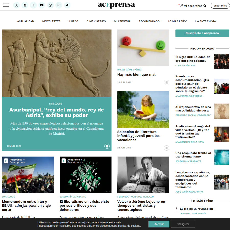 aceprensa.com homepage screenshot