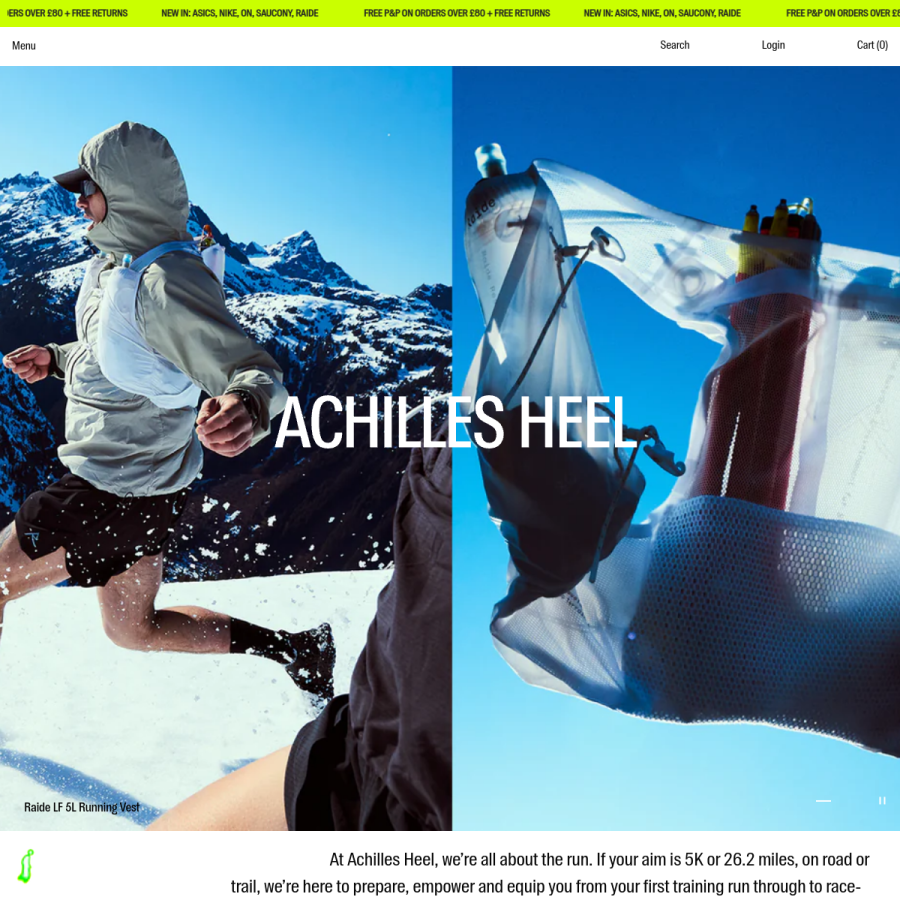 achillesheel.co.uk homepage screenshot