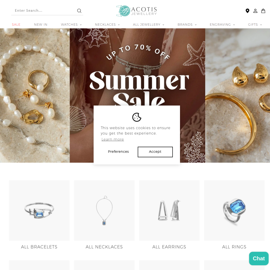 acotisdiamonds.co.uk homepage screenshot