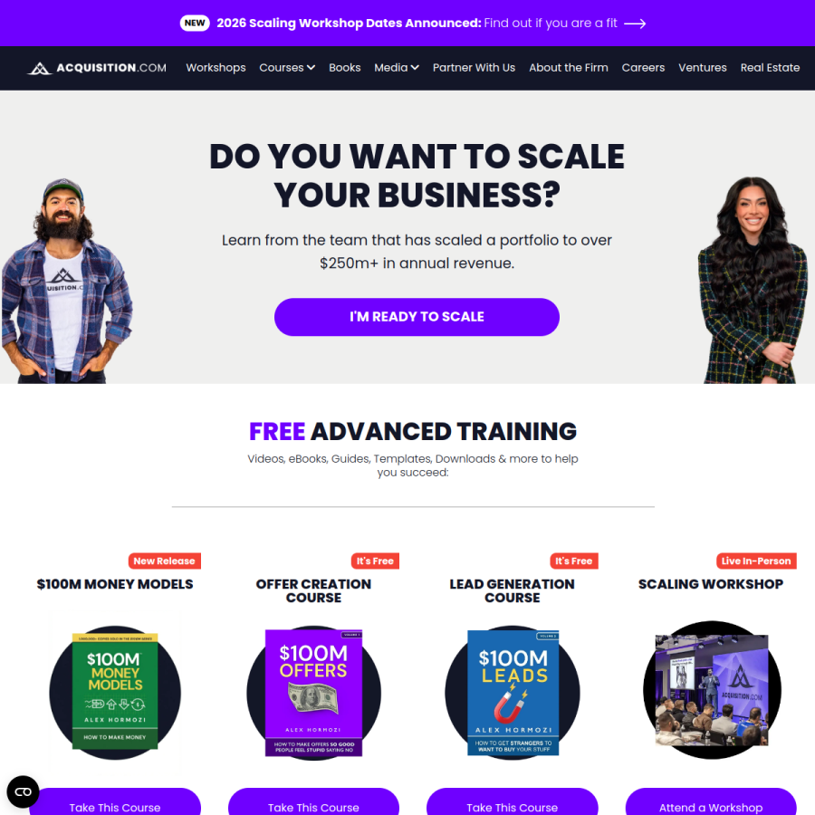 acquisition.com homepage screenshot
