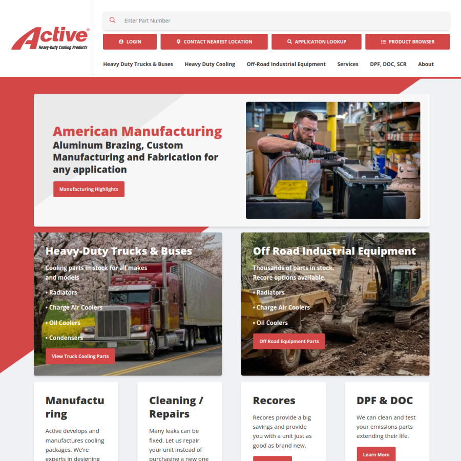 activeradiator.com homepage screenshot