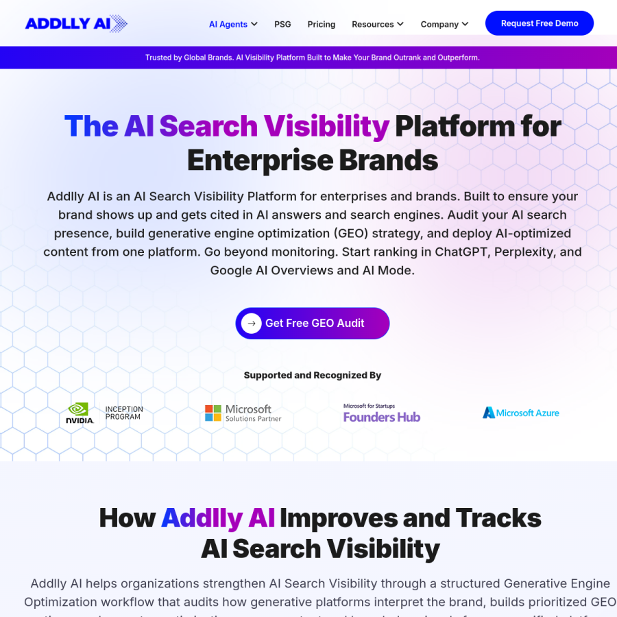 addlly.ai homepage screenshot