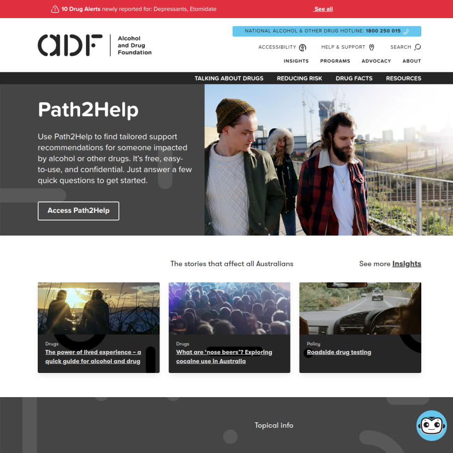 adf.org.au homepage screenshot