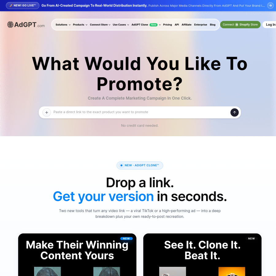 adgpt.com homepage screenshot
