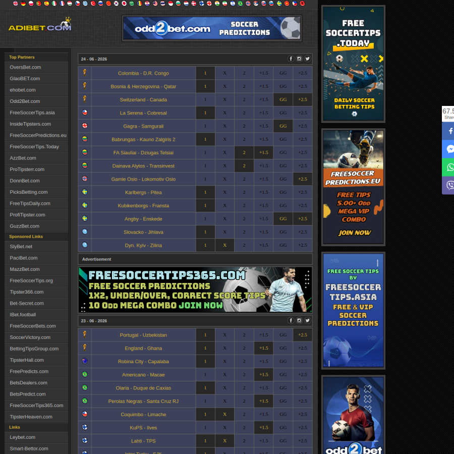 adibet.com homepage screenshot