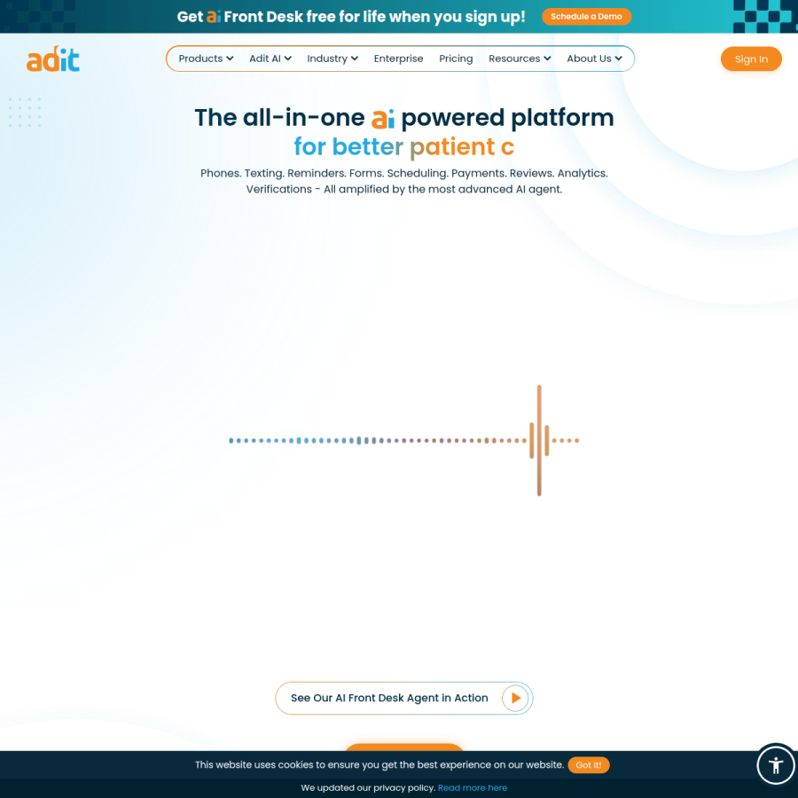 adit.com homepage screenshot