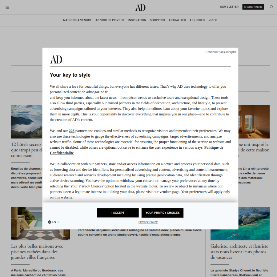 admagazine.fr homepage screenshot