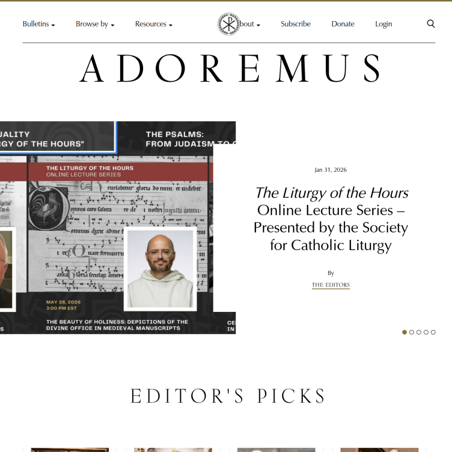 adoremus.org homepage screenshot