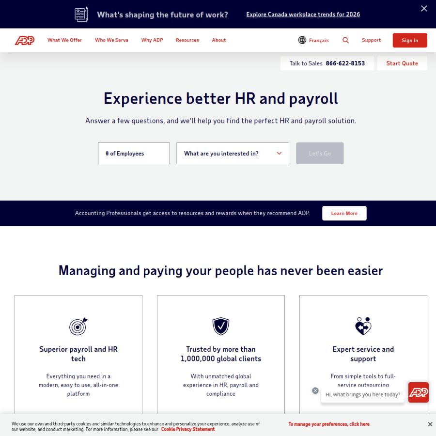 adp.ca homepage screenshot