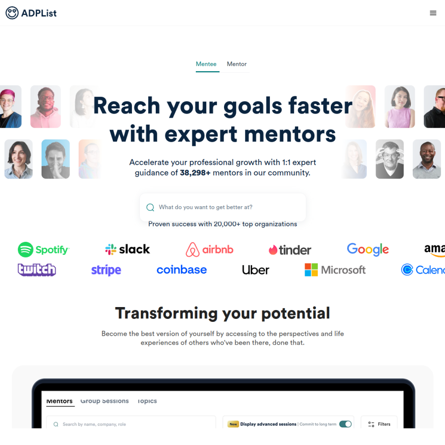 adplist.org homepage screenshot