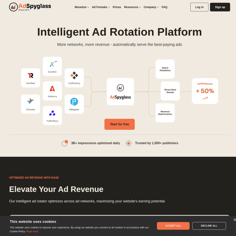 adspyglass.com homepage screenshot