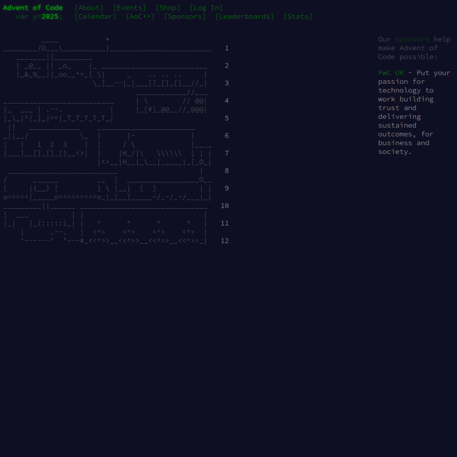 adventofcode.com homepage screenshot