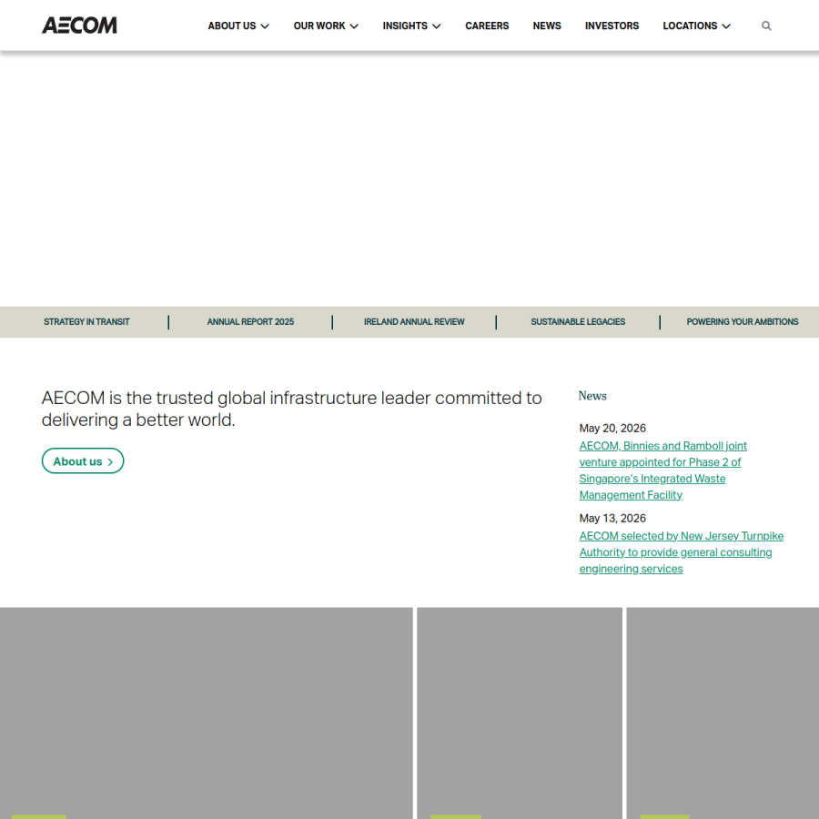 aecom.com homepage screenshot