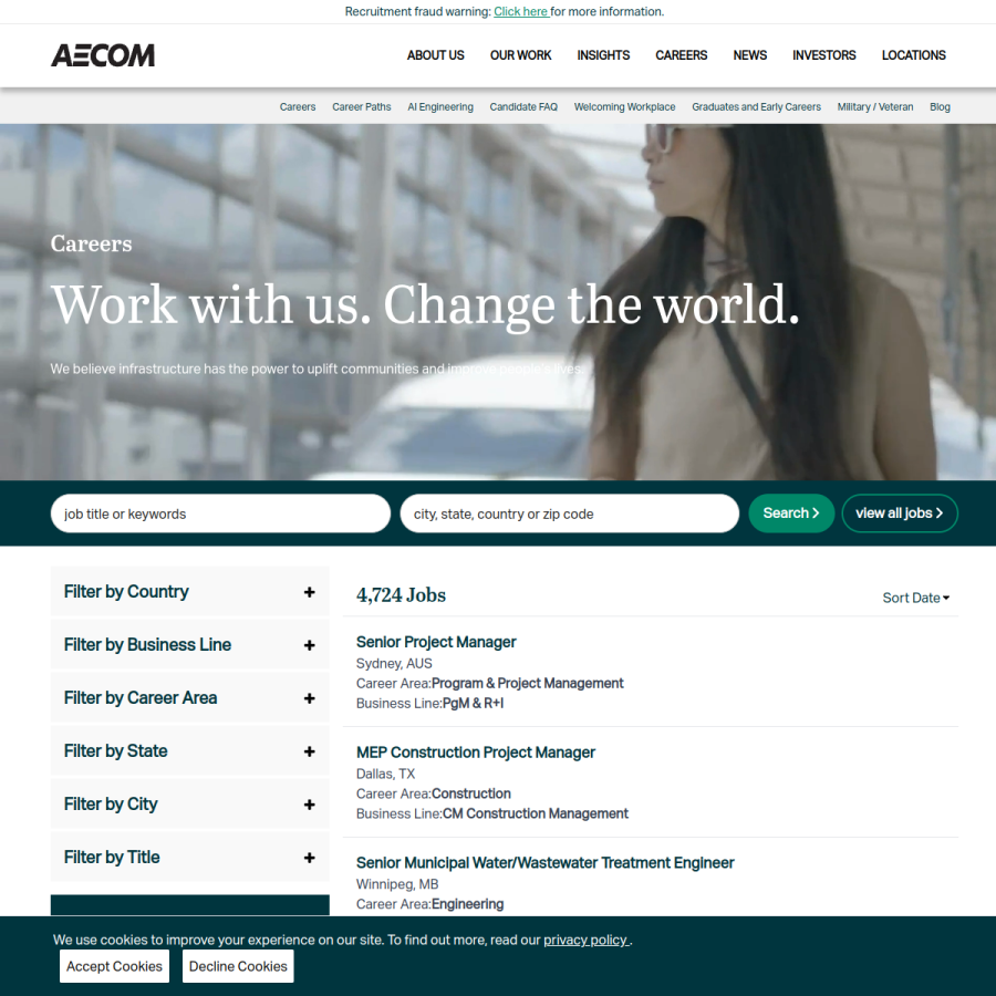 aecom.jobs homepage screenshot