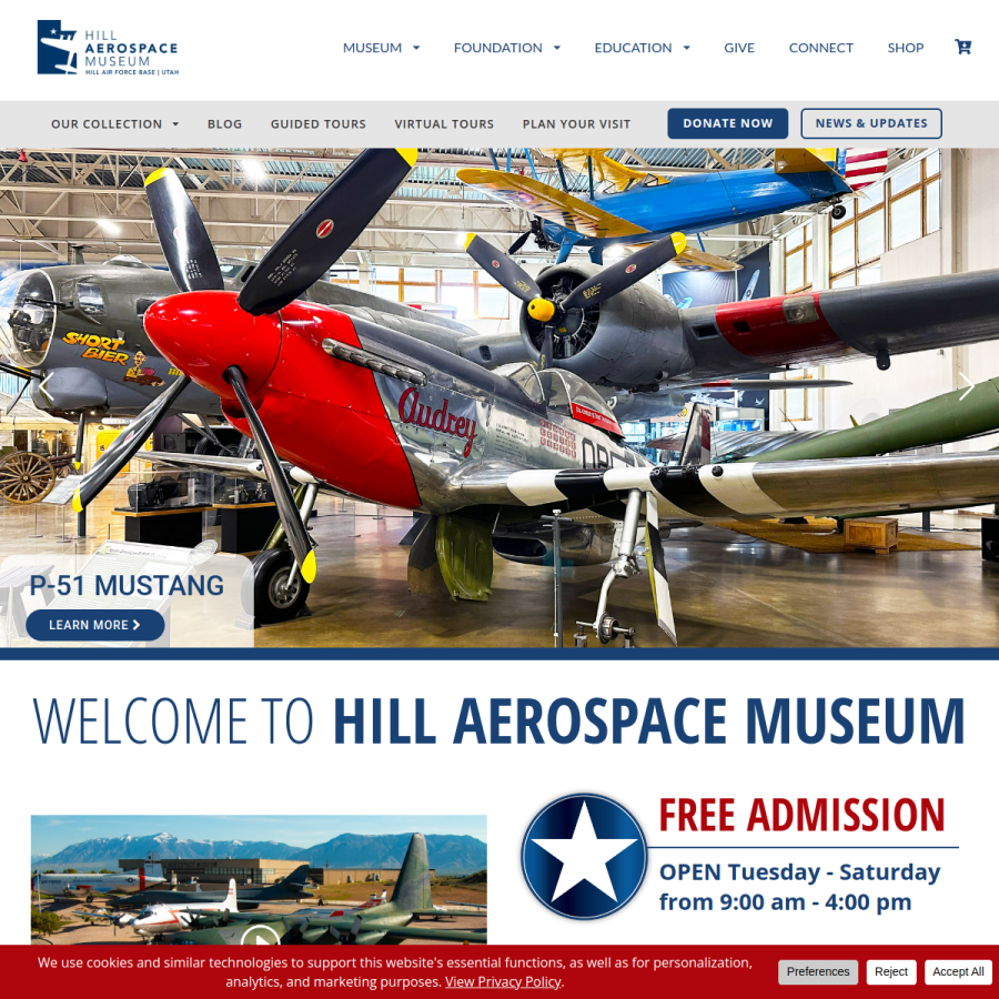 aerospaceutah.org homepage screenshot