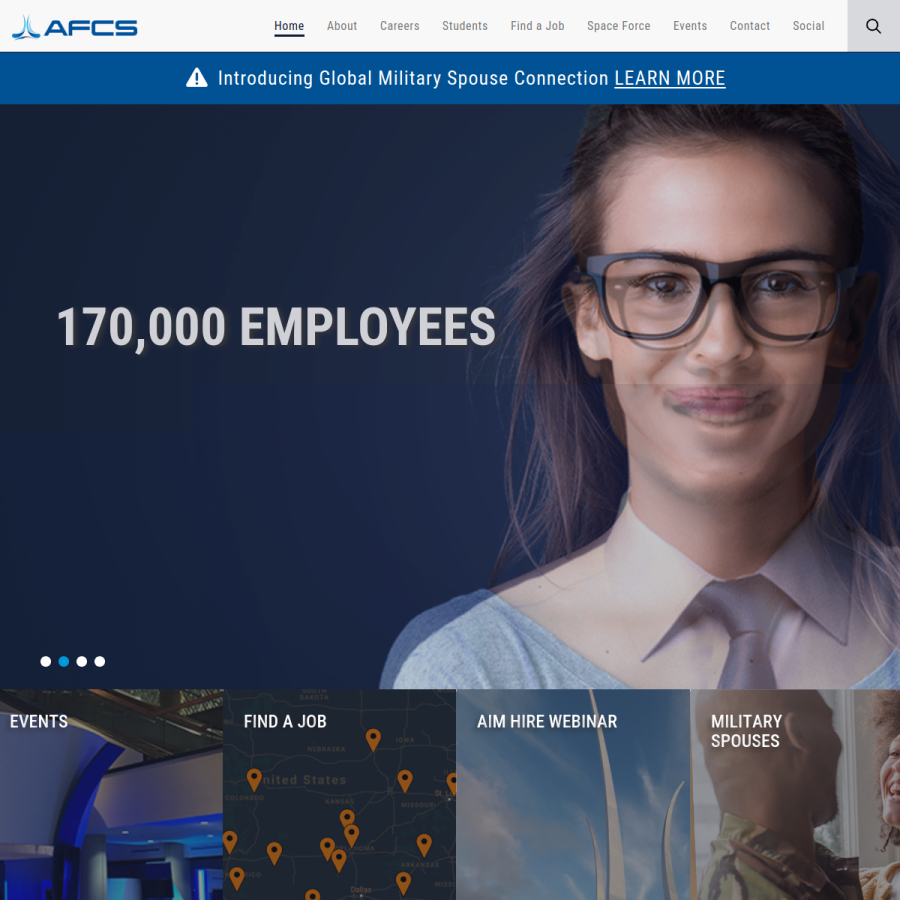 afciviliancareers.com homepage screenshot