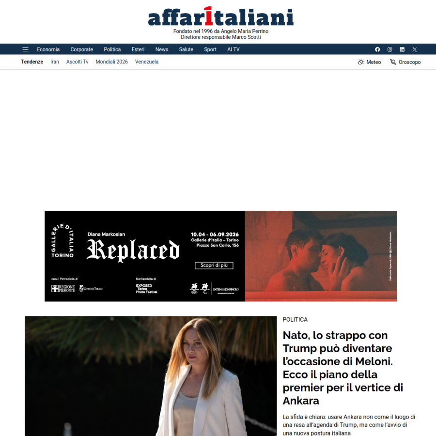 affaritaliani.it homepage screenshot