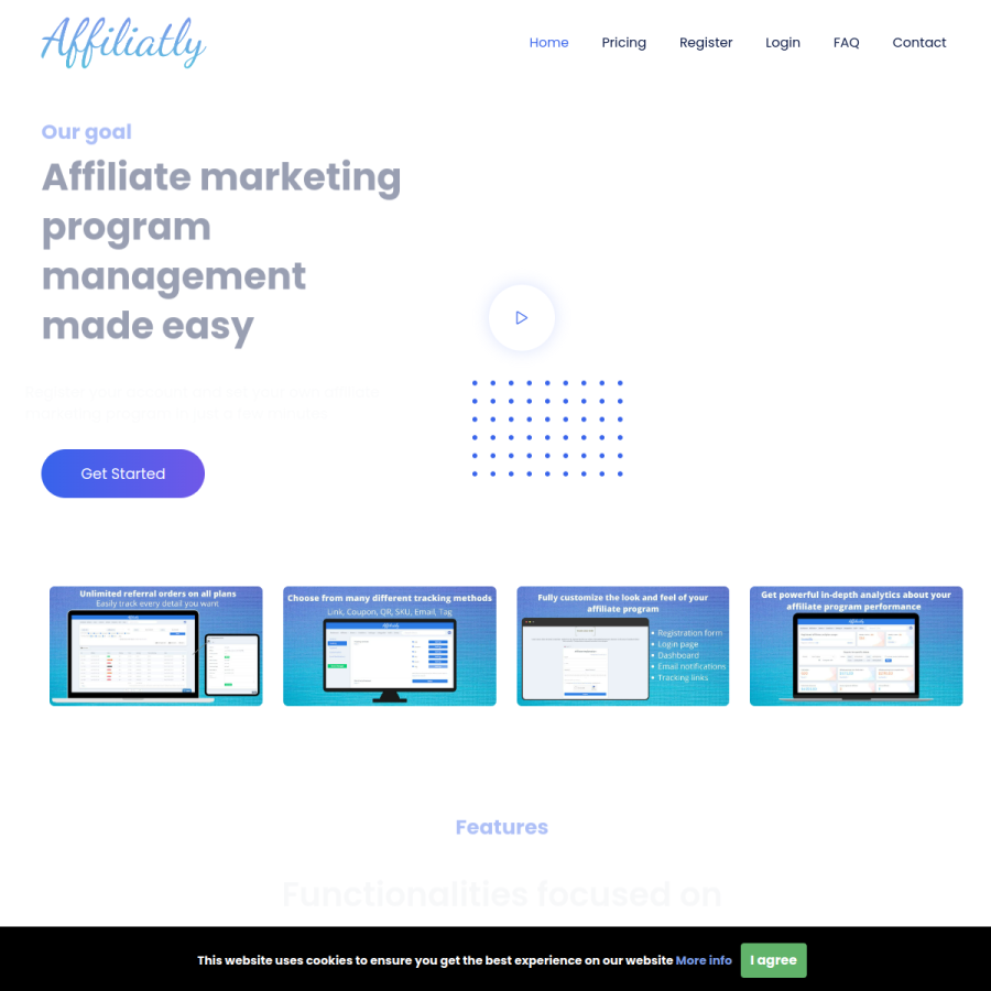 affiliatly.com homepage screenshot