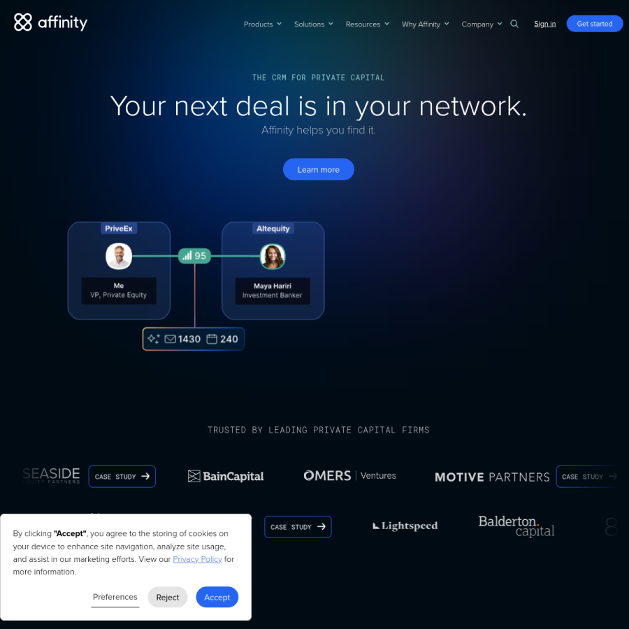 affinity.co homepage screenshot