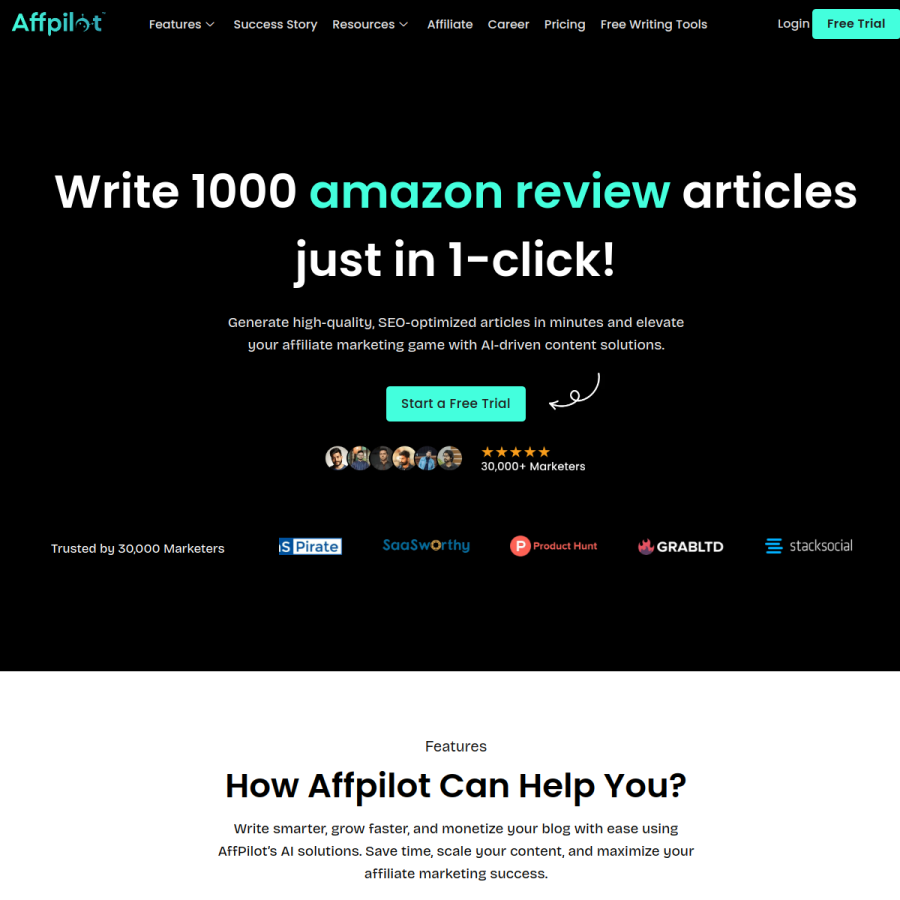 affpilot.com homepage screenshot