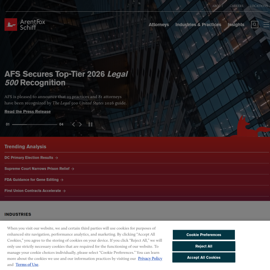 afslaw.com homepage screenshot