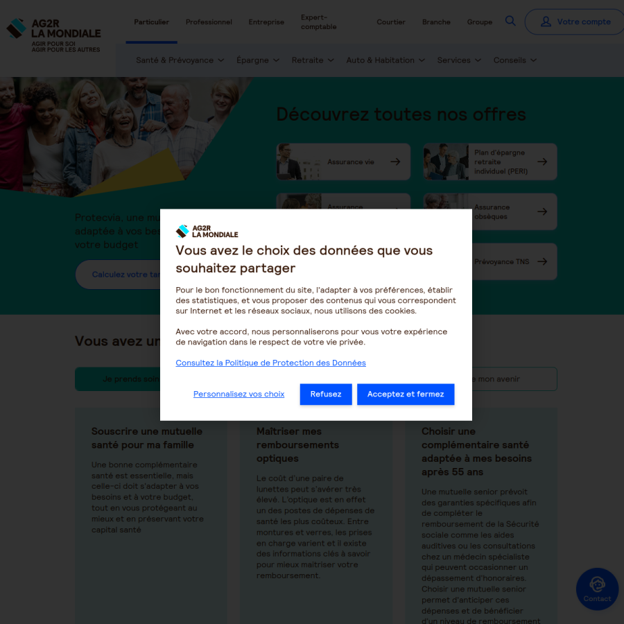 ag2rlamondiale.fr homepage screenshot