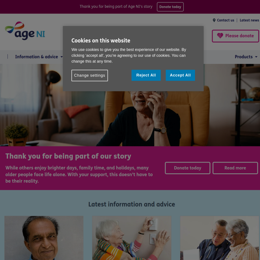 ageni.org homepage screenshot