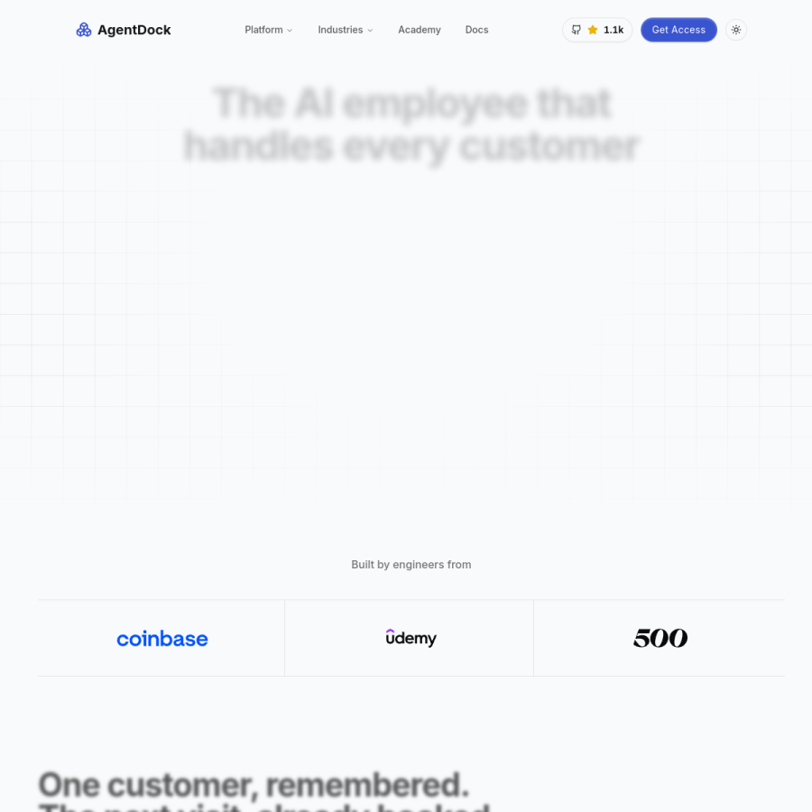 agentdock.ai homepage screenshot