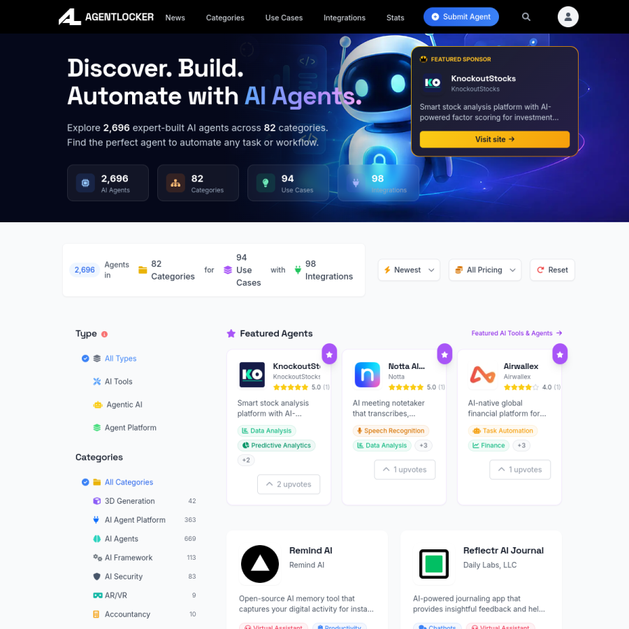 agentlocker.ai homepage screenshot