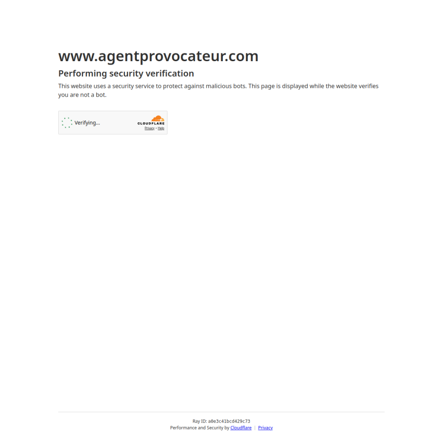 agentprovocateur.com homepage screenshot
