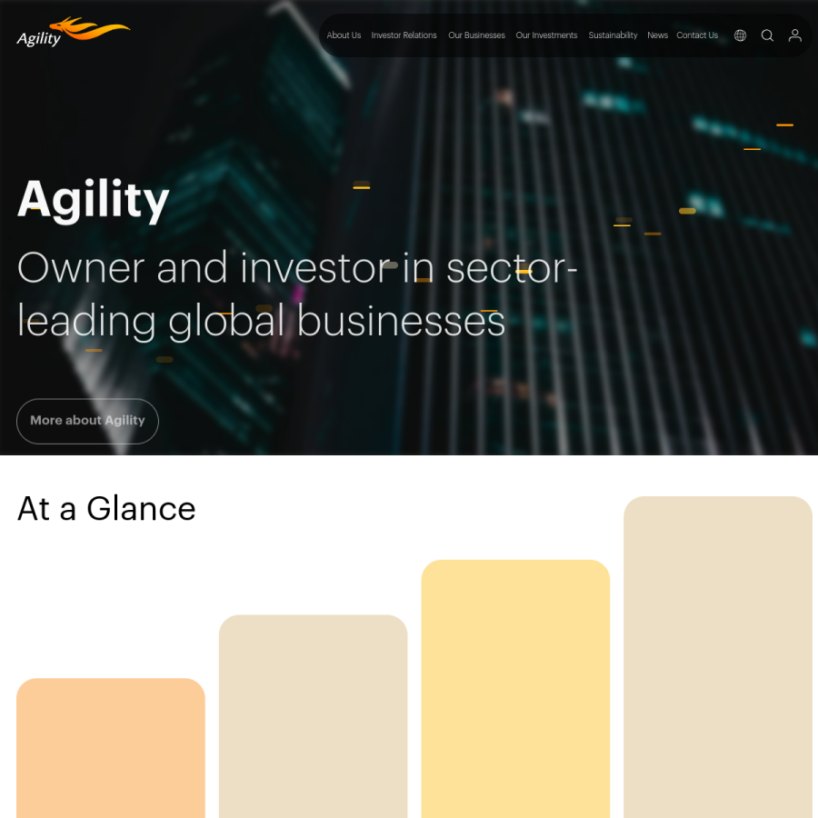 agility.com homepage screenshot