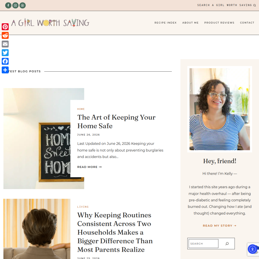 agirlworthsaving.net homepage screenshot