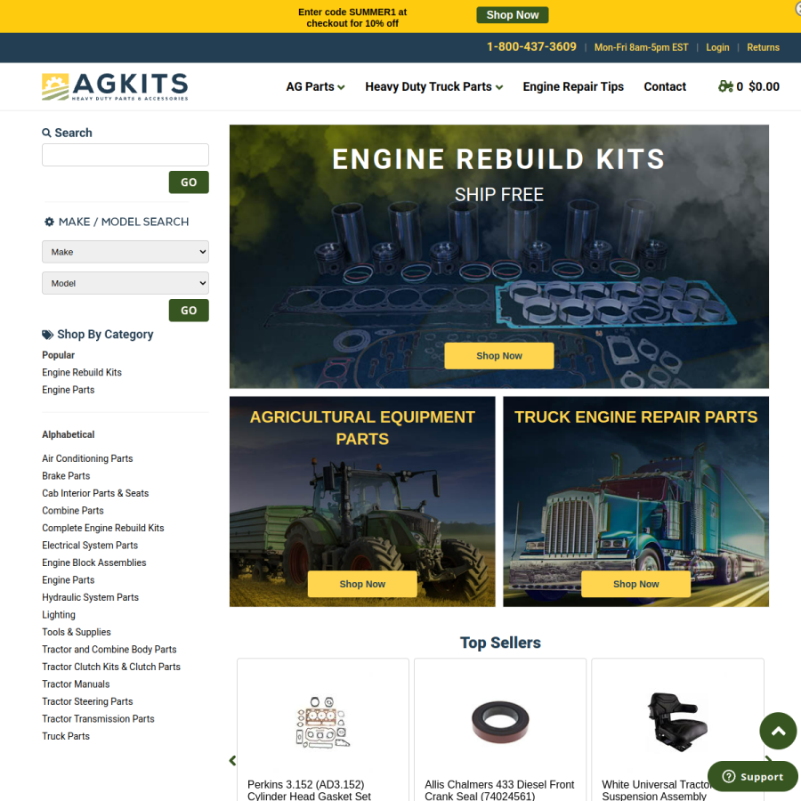 agkits.com homepage screenshot