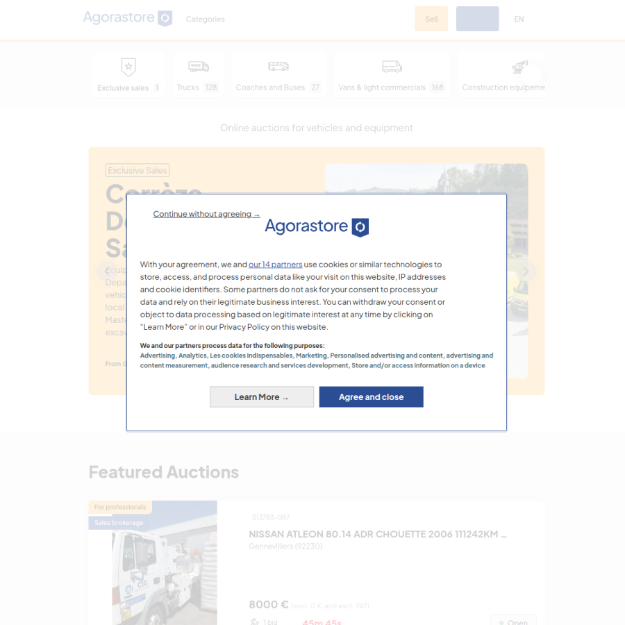 agorastore.fr homepage screenshot