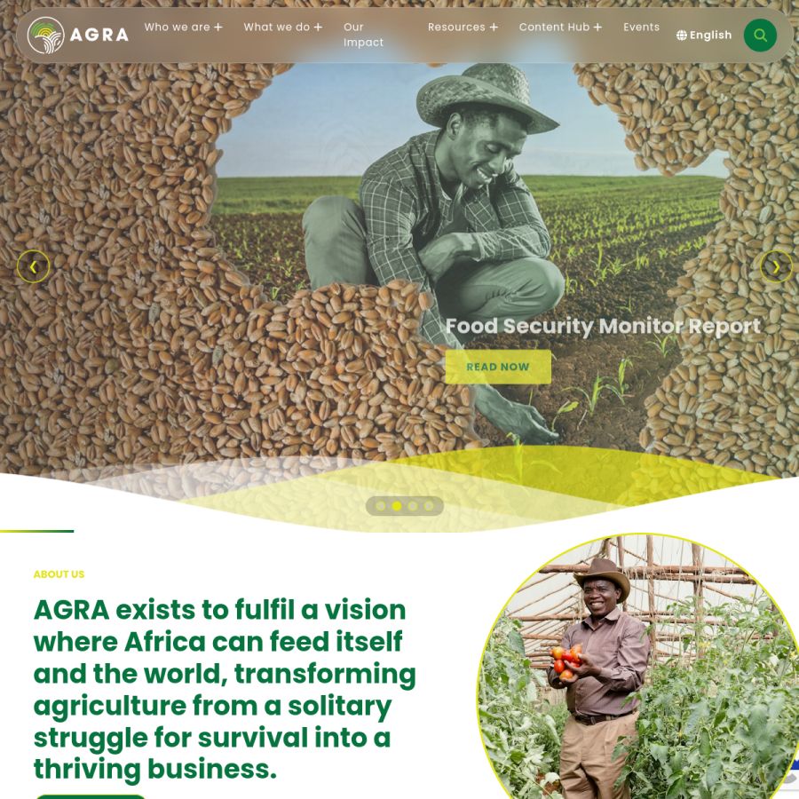 agra.org homepage screenshot