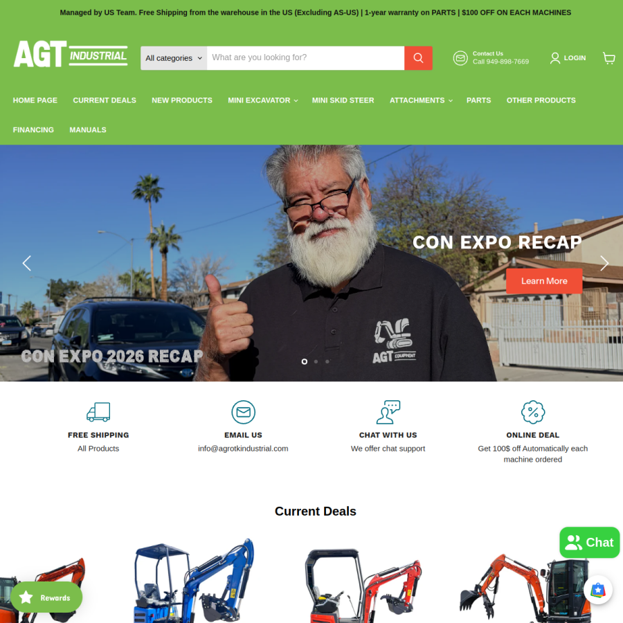 agtequipment.com homepage screenshot