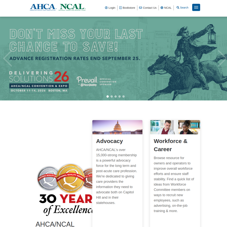 ahcancal.org homepage screenshot